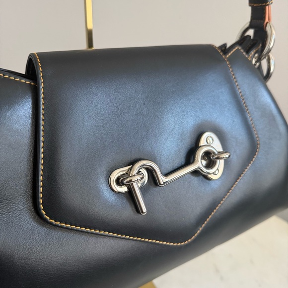 Vintage Y2K Gorgeous 2005 Tanner Krolle Cutter Leather Bag Silver Metal Hardware - Picture 17 of 17